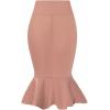 imageHybrid ampamp Company Womens Premium Nylon Ponte Stretch Office Fishtail Pencil Skirt High Waist Made in The USA Below KneeKsk450101073tmauve