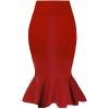 imageHybrid ampamp Company Womens Premium Nylon Ponte Stretch Office Fishtail Pencil Skirt High Waist Made in The USA Below KneeKsk450101073tred