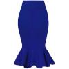 imageHybrid ampamp Company Womens Premium Nylon Ponte Stretch Office Fishtail Pencil Skirt High Waist Made in The USA Below KneeKsk450101073troyal