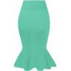 imageHybrid ampamp Company Womens Premium Nylon Ponte Stretch Office Fishtail Pencil Skirt High Waist Made in The USA Below KneeMintksk450101073t