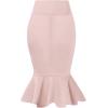 imageHybrid ampamp Company Womens Premium Nylon Ponte Stretch Office Fishtail Pencil Skirt High Waist Made in The USA Below KneePeachksk450101073t