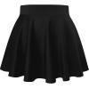 imageHybrid ampamp Company Womens Stretch Super Short Flared Casual Nylon Ponte Mini Skate SkirtBlack