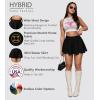 imageHybrid ampamp Company Womens Stretch Super Short Flared Casual Nylon Ponte Mini Skate SkirtBlack