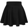 imageHybrid ampamp Company Womens Stretch Super Short Flared Casual Nylon Ponte Mini Skate SkirtBlack