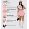 imageHybrid ampamp Company Womens Stretch Super Short Flared Casual Nylon Ponte Mini Skate SkirtBlush