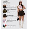 imageHybrid ampamp Company Womens Stretch Super Short Flared Casual Nylon Ponte Mini Skate SkirtBrown