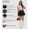 imageHybrid ampamp Company Womens Stretch Super Short Flared Casual Nylon Ponte Mini Skate SkirtCharcoal