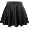 imageHybrid ampamp Company Womens Stretch Super Short Flared Casual Nylon Ponte Mini Skate SkirtCharcoal