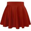 imageHybrid ampamp Company Womens Stretch Super Short Flared Casual Nylon Ponte Mini Skate SkirtDarkred