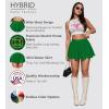 imageHybrid ampamp Company Womens Stretch Super Short Flared Casual Nylon Ponte Mini Skate SkirtKelly Gree