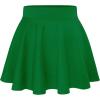 imageHybrid ampamp Company Womens Stretch Super Short Flared Casual Nylon Ponte Mini Skate SkirtKelly Gree