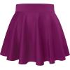 imageHybrid ampamp Company Womens Stretch Super Short Flared Casual Nylon Ponte Mini Skate SkirtMagenta