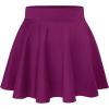 imageHybrid ampamp Company Womens Stretch Super Short Flared Casual Nylon Ponte Mini Skate SkirtMagenta