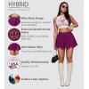imageHybrid ampamp Company Womens Stretch Super Short Flared Casual Nylon Ponte Mini Skate SkirtMagenta