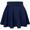 imageHybrid ampamp Company Womens Stretch Super Short Flared Casual Nylon Ponte Mini Skate SkirtNavy