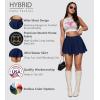 imageHybrid ampamp Company Womens Stretch Super Short Flared Casual Nylon Ponte Mini Skate SkirtNavy