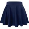 imageHybrid ampamp Company Womens Stretch Super Short Flared Casual Nylon Ponte Mini Skate SkirtNavy