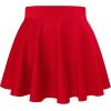 imageHybrid ampamp Company Womens Stretch Super Short Flared Casual Nylon Ponte Mini Skate SkirtRed