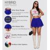 imageHybrid ampamp Company Womens Stretch Super Short Flared Casual Nylon Ponte Mini Skate SkirtRoyal
