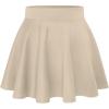 imageHybrid ampamp Company Womens Stretch Super Short Flared Casual Nylon Ponte Mini Skate SkirtStone