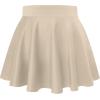 imageHybrid ampamp Company Womens Stretch Super Short Flared Casual Nylon Ponte Mini Skate SkirtStone