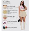 imageHybrid ampamp Company Womens Stretch Super Short Flared Casual Nylon Ponte Mini Skate SkirtStone