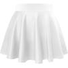 imageHybrid ampamp Company Womens Stretch Super Short Flared Casual Nylon Ponte Mini Skate SkirtWhite