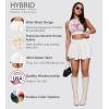 imageHybrid ampamp Company Womens Stretch Super Short Flared Casual Nylon Ponte Mini Skate SkirtWhite