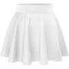 imageHybrid ampamp Company Womens Stretch Super Short Flared Casual Nylon Ponte Mini Skate SkirtWhite