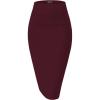 imageHybrid ampamp Company Womens Premium Nylon Ponte Stretch High Waist Pencil Suit Skirt Below Knee1073twine
