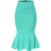 imageHybrid ampamp Company Womens Premium Nylon Ponte Stretch Office Fishtail Pencil Skirt High Waist Made in The USA Below KneeMintksk450101073t
