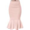 imageHybrid ampamp Company Womens Premium Nylon Ponte Stretch Office Fishtail Pencil Skirt High Waist Made in The USA Below KneePeachksk450101073t