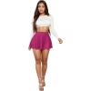 imageHybrid ampamp Company Womens Stretch Super Short Flared Casual Nylon Ponte Mini Skate SkirtFuchsia
