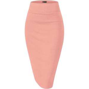 imageHybrid ampamp Company Womens Premium Nylon Ponte Stretch High Waist Pencil Suit Skirt Below Knee1073tlight Cora