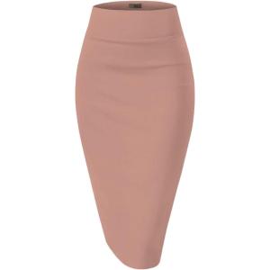 imageHybrid ampamp Company Womens Premium Nylon Ponte Stretch High Waist Pencil Suit Skirt Below Knee1073tmauve