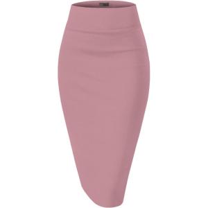 imageHybrid ampamp Company Womens Premium Nylon Ponte Stretch High Waist Pencil Suit Skirt Below Knee1073trose