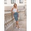 imageHybrid ampamp Company Women Elastic High Waist Bodycon Work Business Pencil Skirt1139blue Rivie