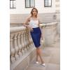 imageHybrid ampamp Company Women Elastic High Waist Bodycon Work Business Pencil Skirt1139cobaltblu