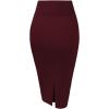 imageHybrid ampamp Company Women Elastic High Waist Bodycon Work Business Pencil Skirt1139wine