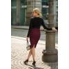 imageHybrid ampamp Company Women Elastic High Waist Bodycon Work Business Pencil Skirt1139wine