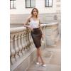 imageHybrid ampamp Company Women Elastic High Waist Bodycon Work Business Pencil Skirt325brown
