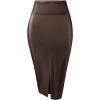 imageHybrid ampamp Company Women Elastic High Waist Bodycon Work Business Pencil Skirt325brown