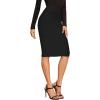 imageHybrid ampamp Company Women Elastic High Waist Bodycon Work Business Pencil SkirtPremium Ponte Black