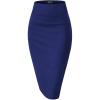 imageHybrid ampamp Company Women Elastic High Waist Bodycon Work Business Pencil Skirt1139cobaltblu