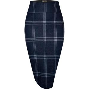imageHybrid ampamp Company Women Elastic High Waist Bodycon Work Business Pencil Skirt11156navywhite