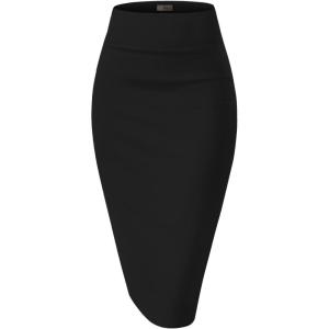 imageHybrid ampamp Company Women Elastic High Waist Bodycon Work Business Pencil Skirt1139black