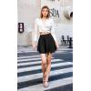imageHybrid ampamp Company Women Basic Versatile Skirts Stretchy Flared Mini Skater SkirtBlack