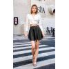 imageHybrid ampamp Company Women Basic Versatile Skirts Stretchy Flared Mini Skater SkirtCharcoal