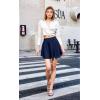 imageHybrid ampamp Company Women Basic Versatile Skirts Stretchy Flared Mini Skater SkirtNavy