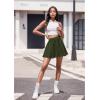 imageHybrid ampamp Company Women Basic Versatile Skirts Stretchy Flared Mini Skater SkirtOlive